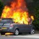 Italy: Car on fire inside the Montecchio MOT centre